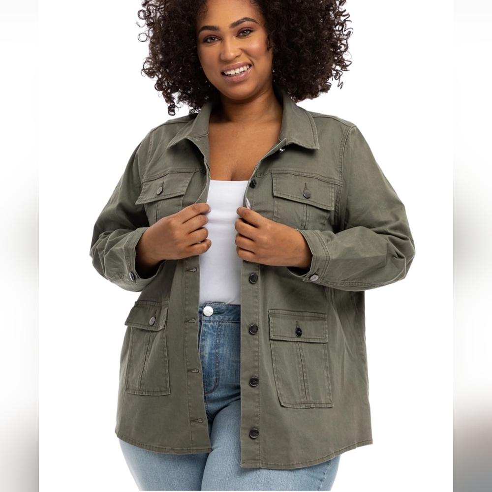 1822 Denim Light Gray Jean Jacket